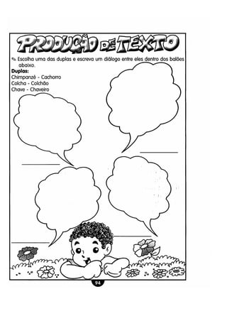 Atividades lúdicas interpretação e produção de texto