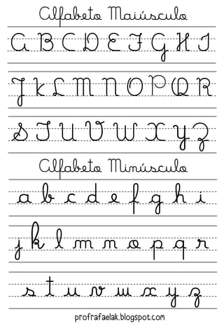Atividades letra cursiva
