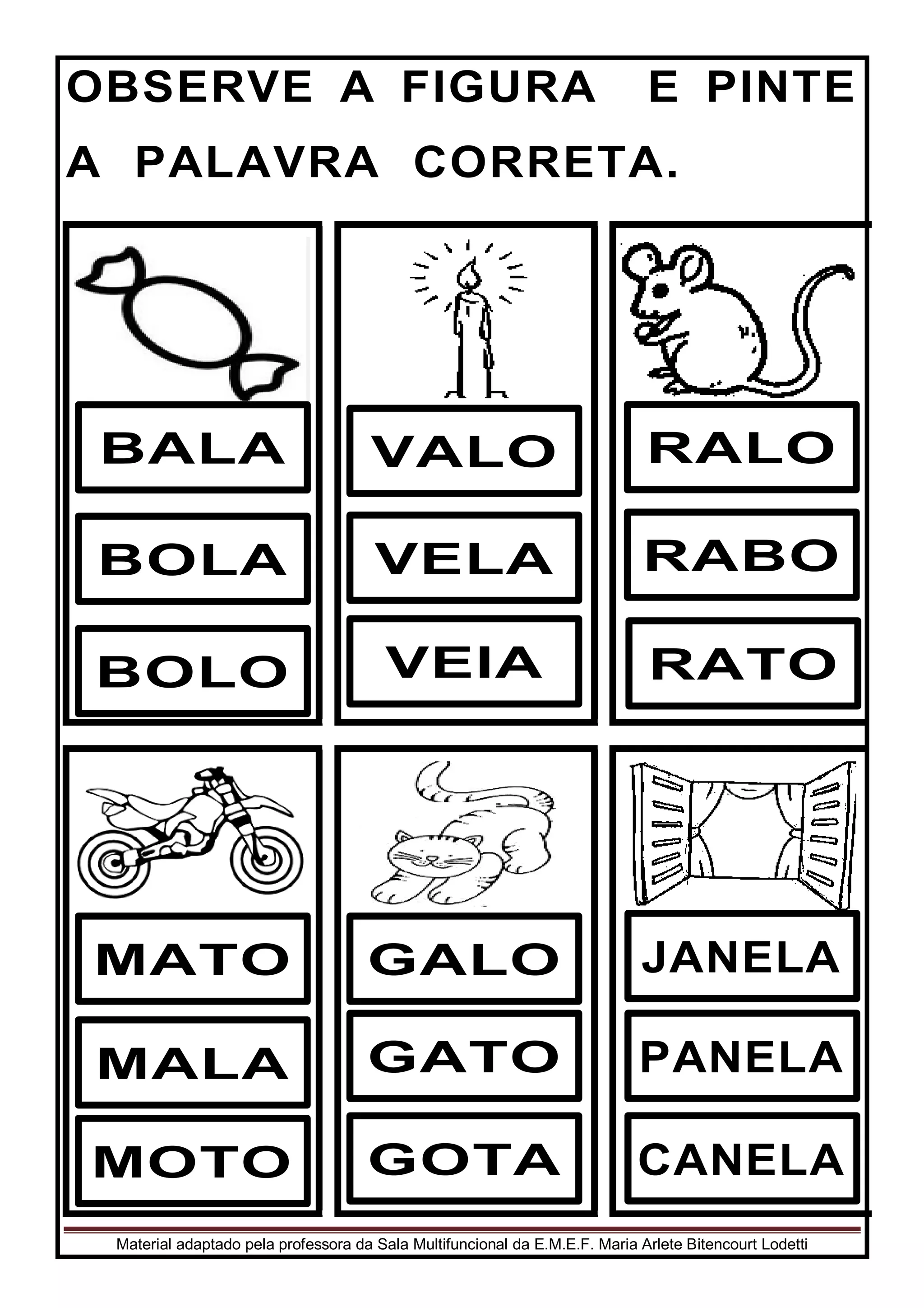 Atividades para alunos com baixa visão | PDF