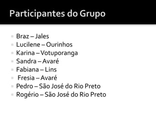    Braz – Jales
   Lucilene – Ourinhos
   Karina – Votuporanga
   Sandra – Avaré
   Fabiana – Lins
   Fresia – Avaré
   Pedro – São José do Rio Preto
   Rogério – São José do Rio Preto
 