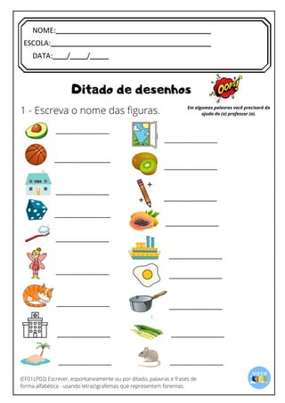 [Digite texto]
NOME:
ESCOLA:
DATA: / /
 