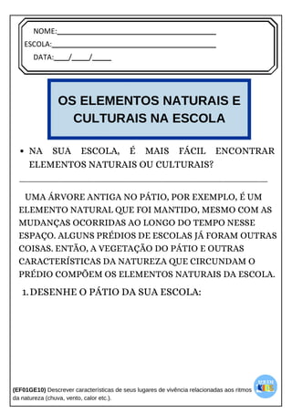 [Digite texto]
NOME:
ESCOLA:
DATA: / /
 