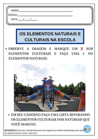 [Digite texto]
NOME:
ESCOLA:
DATA: / /
 