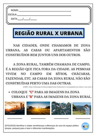 [Digite texto]
NOME:
ESCOLA:
DATA: / /
 