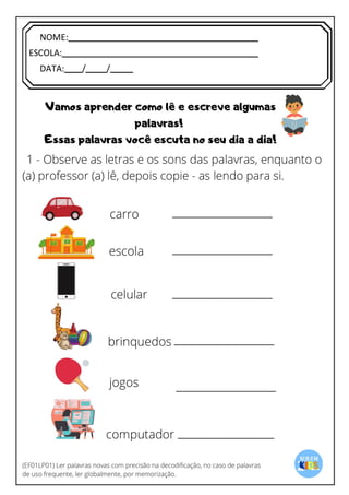 [Digite texto]
NOME:
ESCOLA:
DATA: / /
 