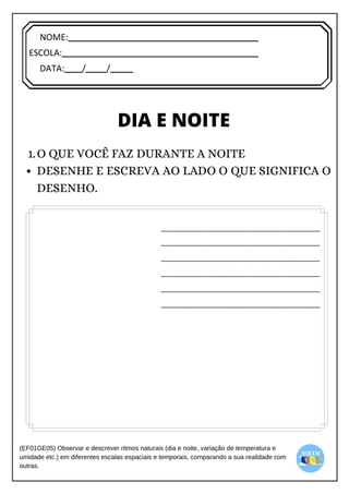 [Digite texto]
NOME:
ESCOLA:
DATA: / /
 