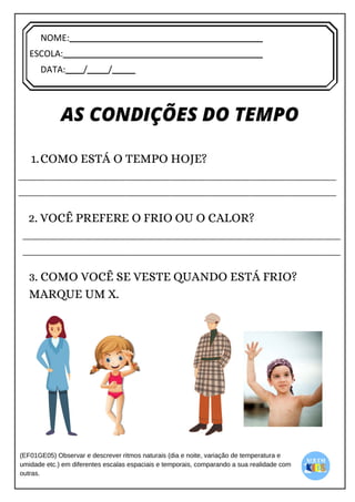 [Digite texto]
NOME:
ESCOLA:
DATA: / /
 