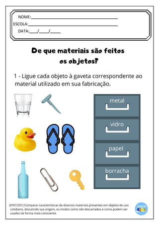 [Digite texto]
NOME:
ESCOLA:
DATA: / /
 