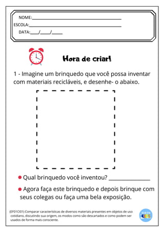 [Digite texto]
NOME:
ESCOLA:
DATA: / /
 