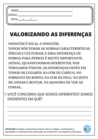 [Digite texto]
NOME:
ESCOLA:
DATA: / /
 