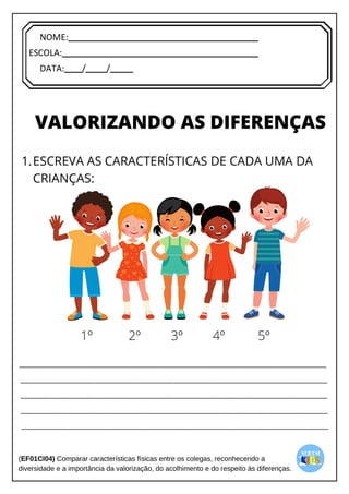 [Digite texto]
NOME:
ESCOLA:
DATA: / /
 