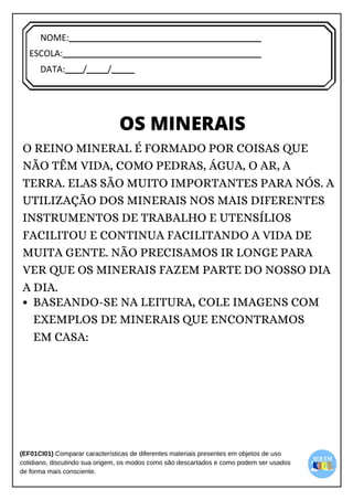 [Digite texto]
NOME:
ESCOLA:
DATA: / /
 