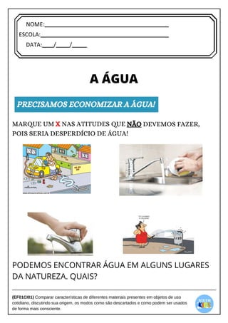 [Digite texto]
NOME:
ESCOLA:
DATA: / /
 