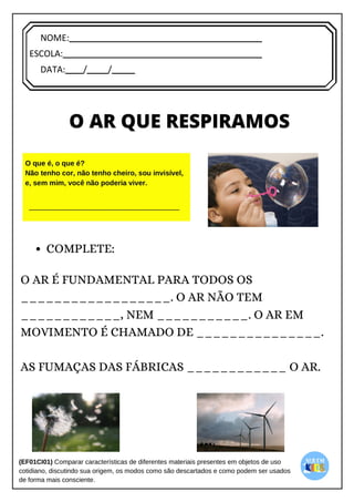 [Digite texto]
NOME:
ESCOLA:
DATA: / /
 