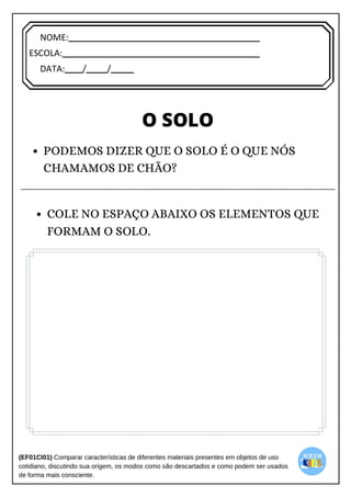 [Digite texto]
NOME:
ESCOLA:
DATA: / /
 