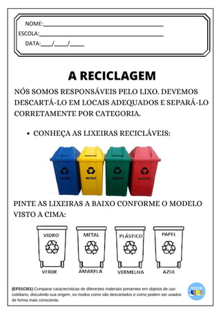 [Digite texto]
NOME:
ESCOLA:
DATA: / /
 