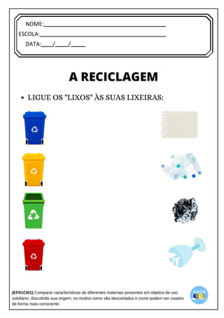 [Digite texto]
NOME:
ESCOLA:
DATA: / /
 