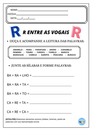 [Digite texto]
NOME:
ESCOLA:
DATA: / /
 