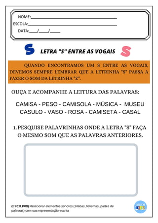 [Digite texto]
NOME:
ESCOLA:
DATA: / /
 