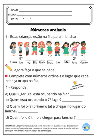 [Digite texto]
NOME:
ESCOLA:
DATA: / /
 