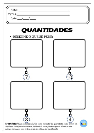 [Digite texto]
NOME:
ESCOLA:
DATA: / /
 