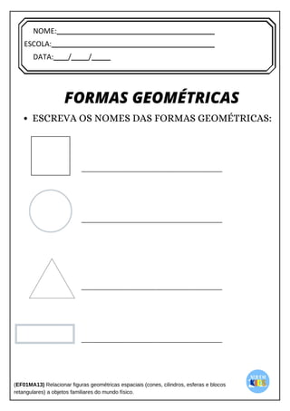 [Digite texto]
NOME:
ESCOLA:
DATA: / /
 