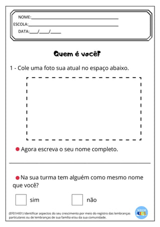 [Digite texto]
NOME:
ESCOLA:
DATA: / /
 