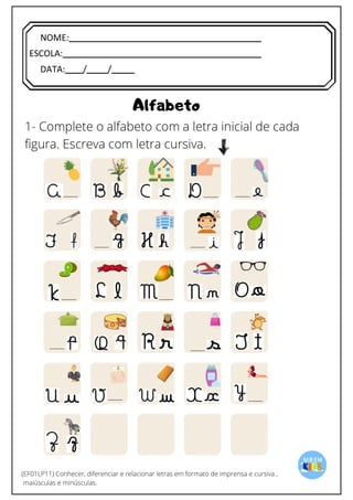 [Digite texto]
NOME:
ESCOLA:
DATA: / /
 