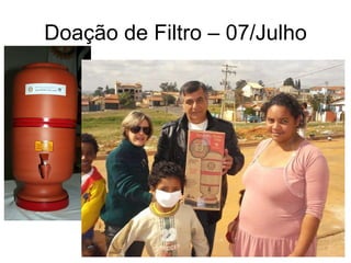 Doação de Filtro – 07/Julho 