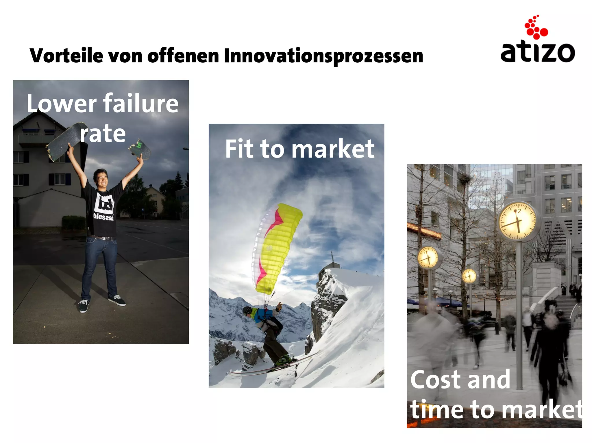 Vorteile von offenen Innovationsprozessen

Lower failure
   rate
                    Fit to market




                                       Cost and
                                       time to market
 