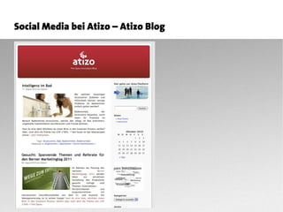 Social Media bei Atizo – Atizo Blog
 