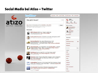 Social Media bei Atizo – Twitter
 