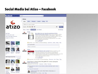 Social Media bei Atizo – Facebook
 