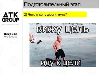 web & marketing studio
Подготовительный этап
2) Чего я хочу достигнуть?
 