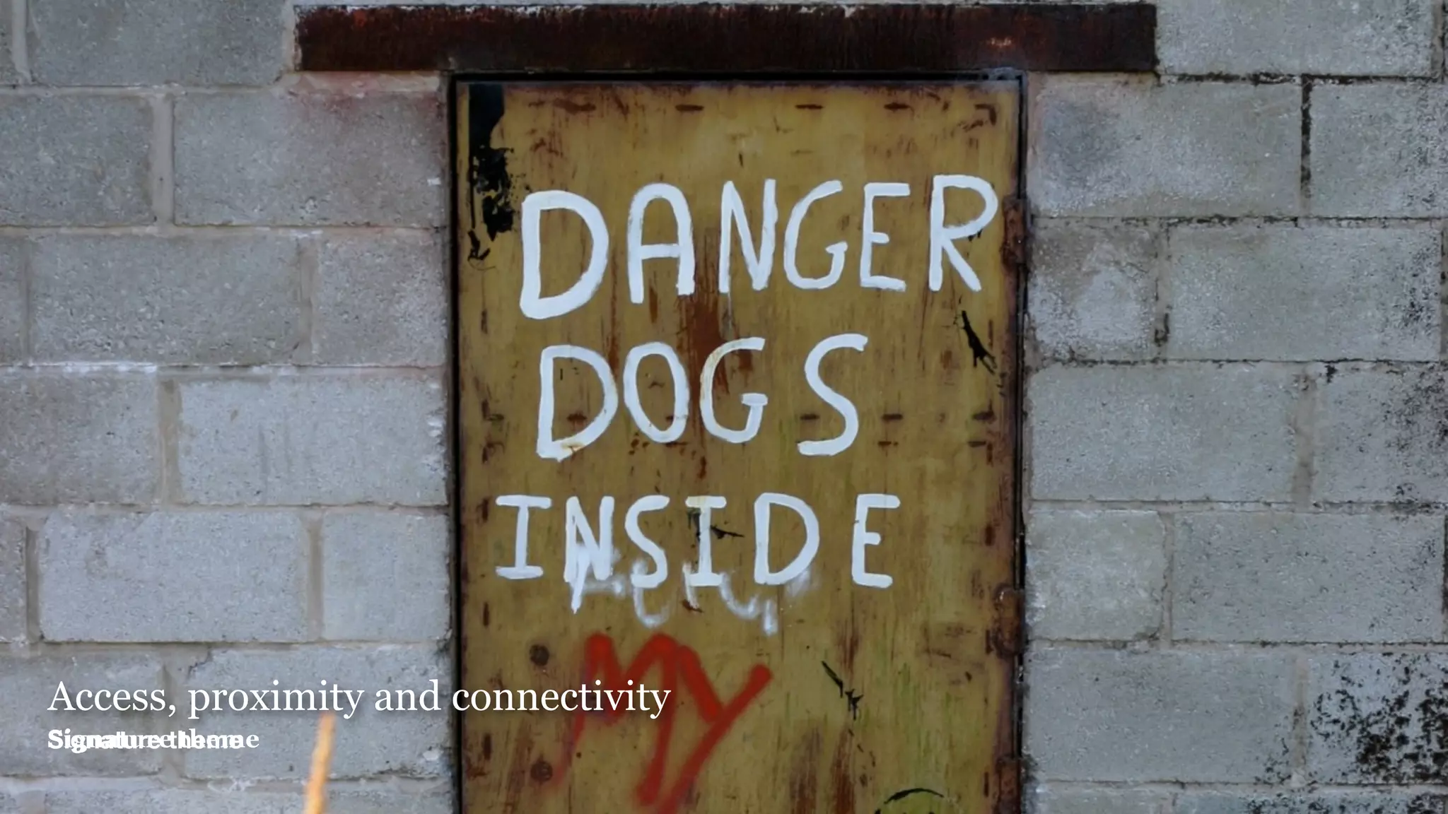 Access, proximity and connectivity
Signaturetheme
Signature theme
 