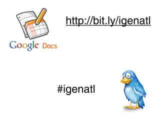 http://bit.ly/igenatl




#igenatl
 