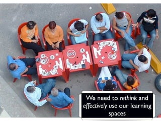 We need to rethink and
effectively use our learning
            spaces
 