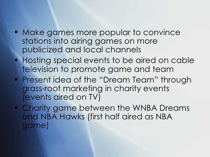 Atlanta Dreams Marketing Powerpoint Part A