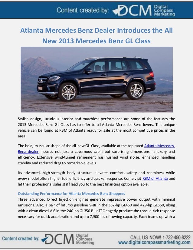Atlanta Mercedes Benz Dealer Introduces The All New 2013 Mercedes Ben