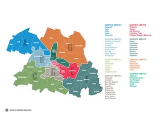 QUARTIERI AMBITO A
Cavazzoli
Cadè
Cella
Gaida
Roncocesi
QUARTIERI AMBITO B
Bell’albero/Premuda
Carrozzone
Orologio
Pieve Modolena
Regina Pacis
Roncina
Santo Stefano
San Zenone
QUARTIERI AMBITO C
Canali
Codemondo
Coviolo
Fogliano
Rivalta
San Bartolomeo
QUARTIERI AMBITO D
Baragalla
Belvedere
Buco del Signore
Buon Pastore
Crocetta
Strada Alta
Migliolungo
Pappagnocca
Porta Castello
Rosta Nuova
San Pellegrino
QUARTIERI AMBITO E
Mirabello
Ospizio
San Maurizio
Porta San Pietro
Villaggio Stranieri/Bazzarola
QUARTIERI AMBITO F
Bagno
Castellazzo
Corticella
Gavasseto
Marmirolo
Masone
Roncadella
Sabbione
QUARTIERI AMBITO G
Gavassa
Mancasale
Massenzatico
Pratofontana
Sesso
QUARTIERI AMBITO H
Gardenia
Porta Santa Croce
San Prospero
Santa Croce
Tondo
Tribunale
4 ATLANTE DEI QUARTIERI DI REGGIO EMILIA
 