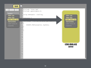 21
cyber-dojo.org
server
 
