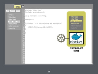 23
cyber-dojo.org
server
 