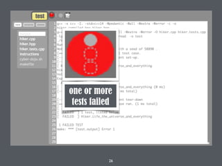 26
one or more
tests failed
 
