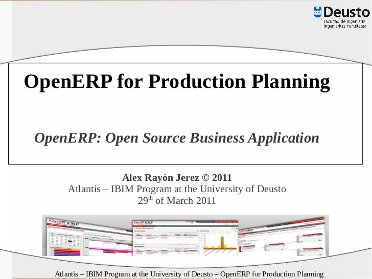 Open Erp For Production Planning