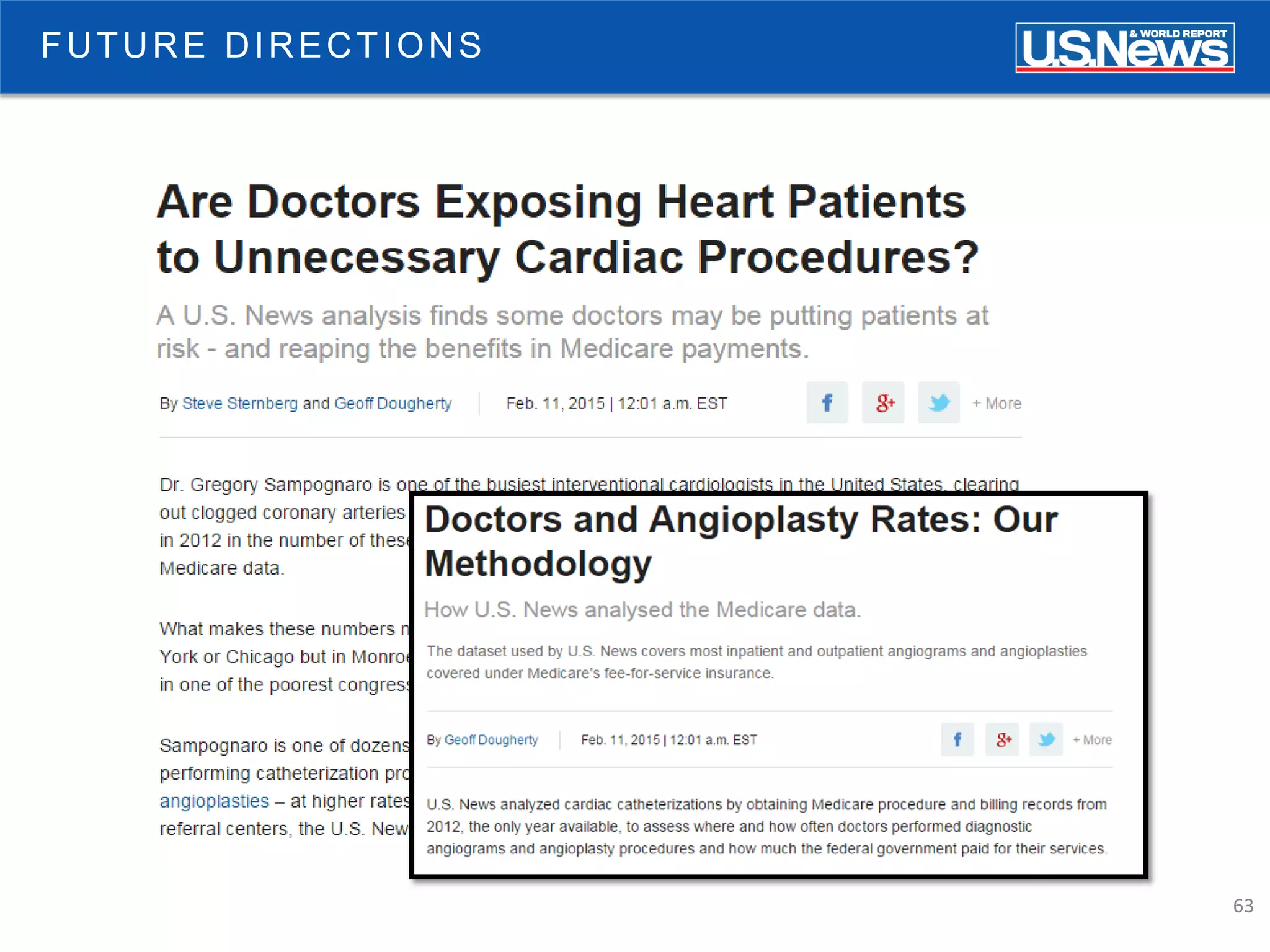 63
FUTURE DIRECTIONS
 