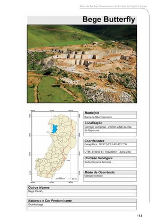 Atlas de Rochas Ornamentais do Estado do Espírito Santo
163
 