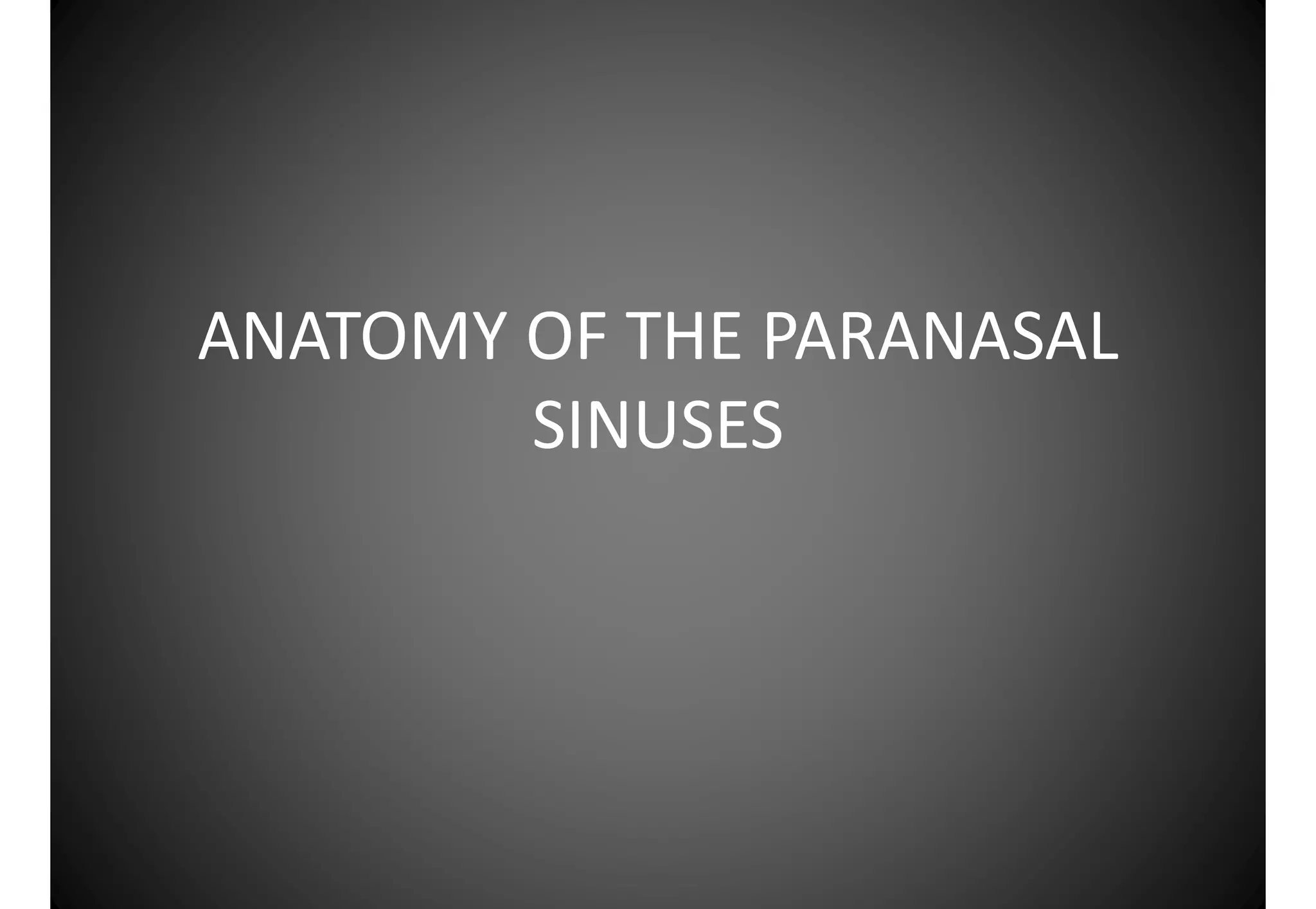 Atlas anatomy of the nose and paranasal sinuses | PDF