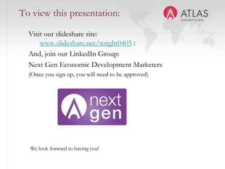 Top 10 search terms that drive traffic to ED websitesYour organization nameYour city/region name “economic development”Incentive type offered in your region (depends on community)Resident company name (i.e. Boeing)Region name (if different from city)Organizational url (without .com/.net.org)Campaign name (initiative or fundraising)City/region name “maps”City/region name “counties”City/region name “industries”