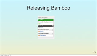 Releasing Bamboo




                                             24
Friday, 30 September 11
 