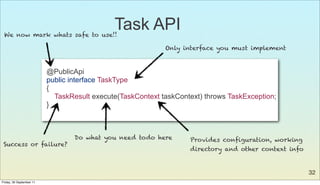 We now mark whats safe to use!!
                                             Task API
                                    ...